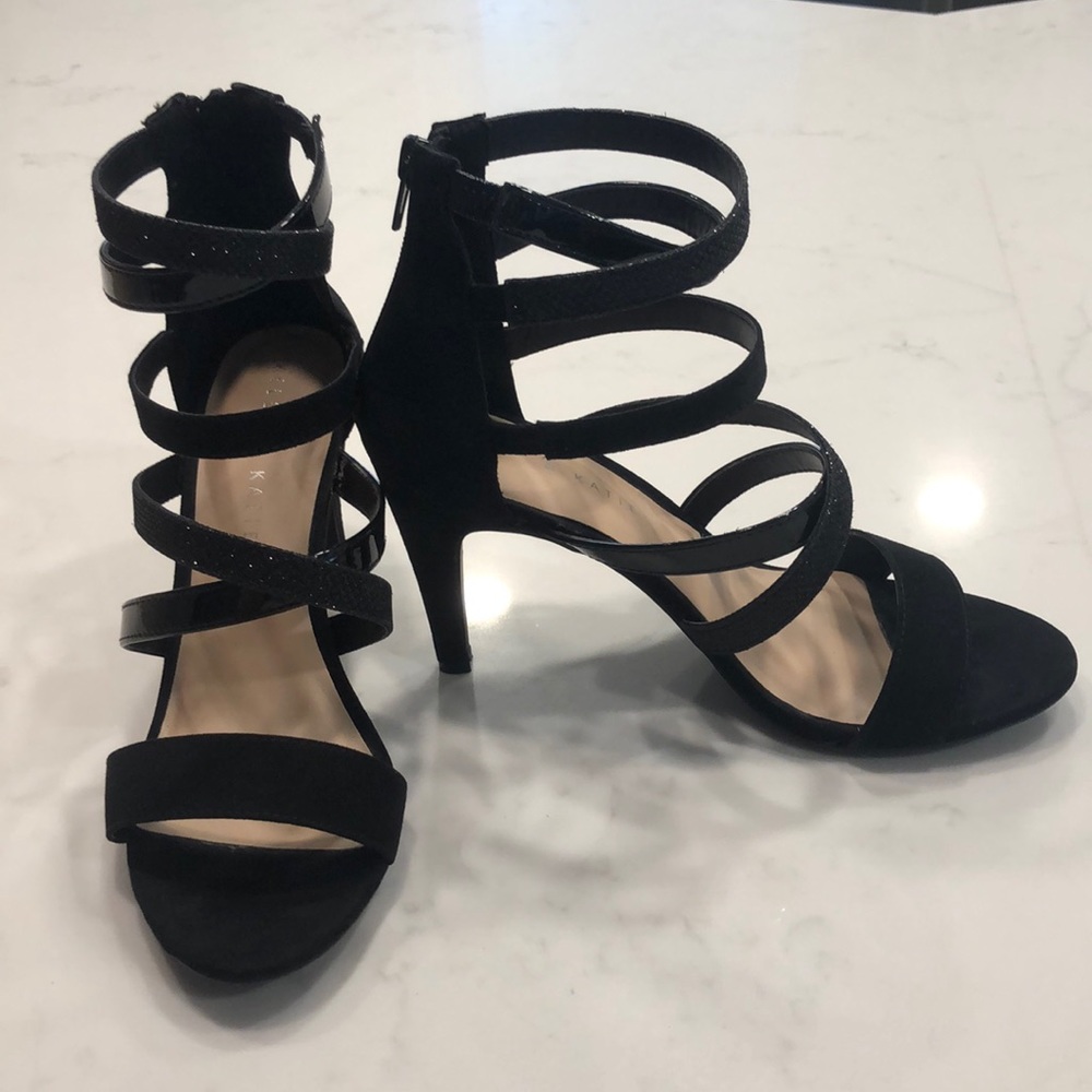 Kelly & Katie Black Strapped heel
